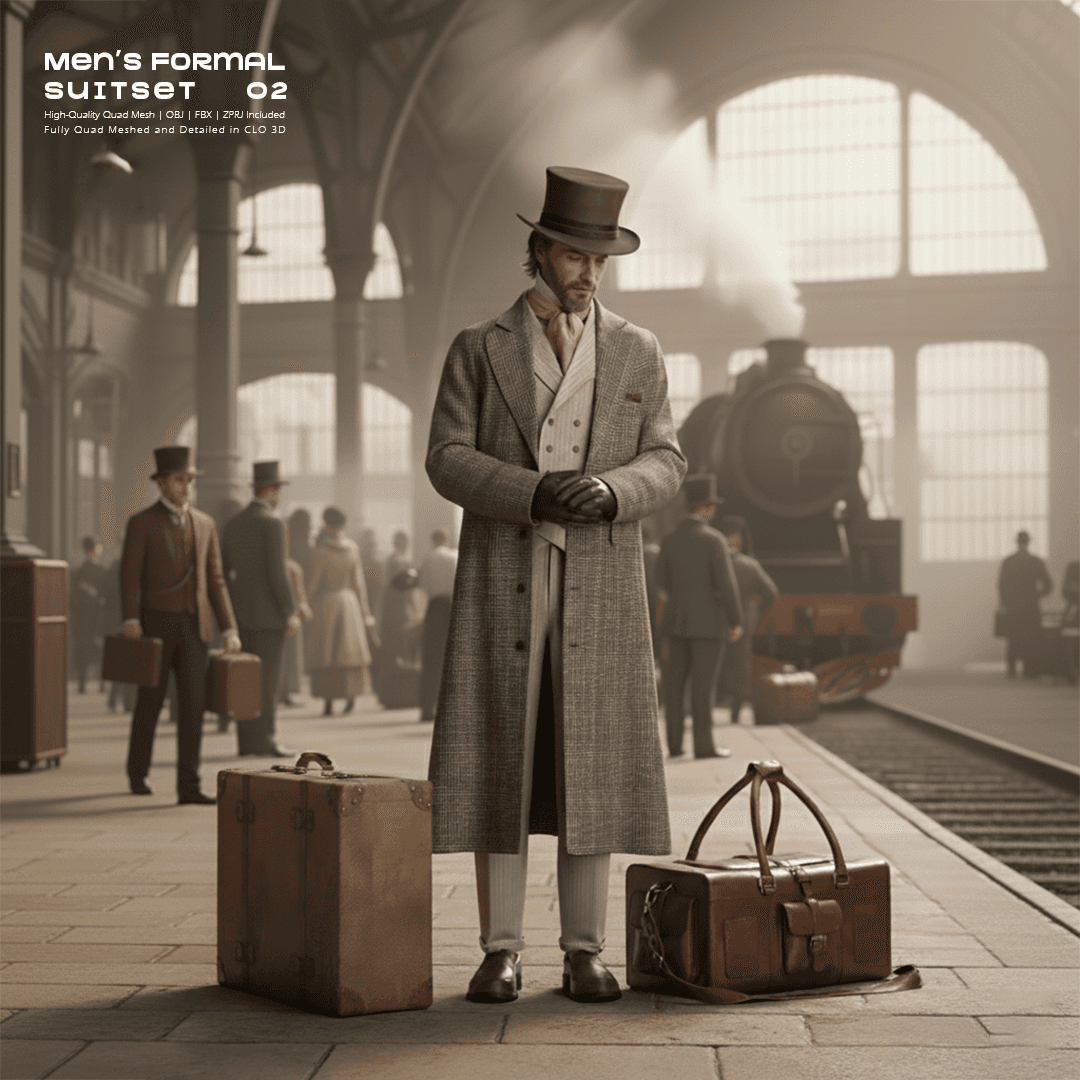 Men’s Formal Suit Set 02-🕴️ Victorian Formal Elegance